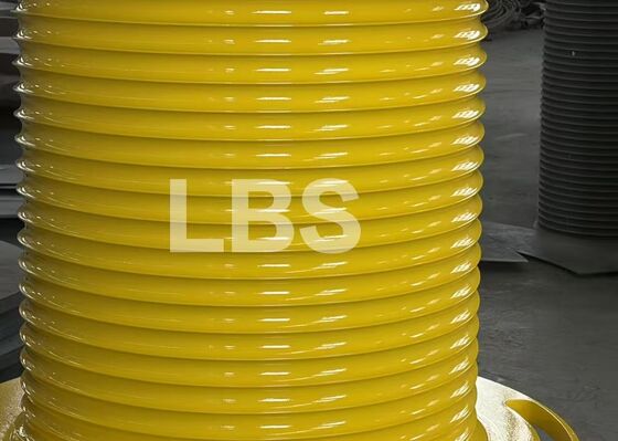 Sandblasted Drum Traffic Yellow Right‑hand 55° For Hoisting Machinery