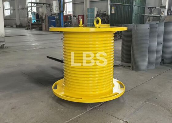 Sandblasted Drum Traffic Yellow Right‑hand 55° For Hoisting Machinery